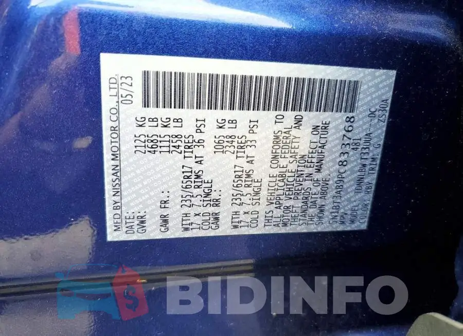 5N1BT3AB9PC833768 Photo# 14