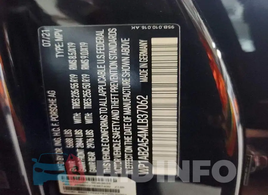 WP1AB2A54MLB37062 Photo# 13