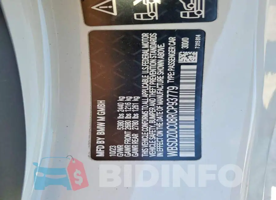 WBSDZ0C08RCP93779 Photo# 12
