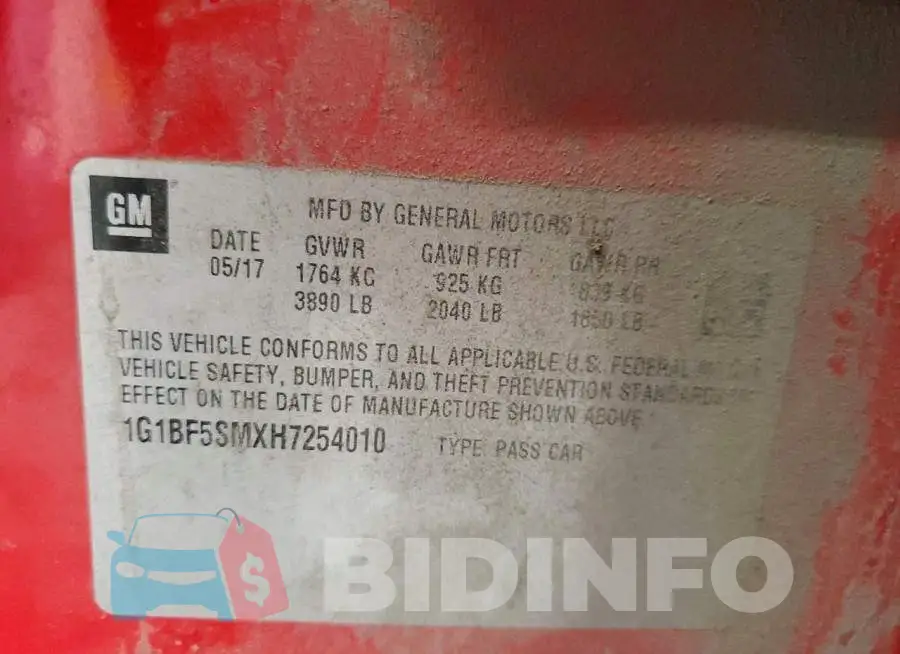 1G1BF5SMXH7254010 Photo# 12