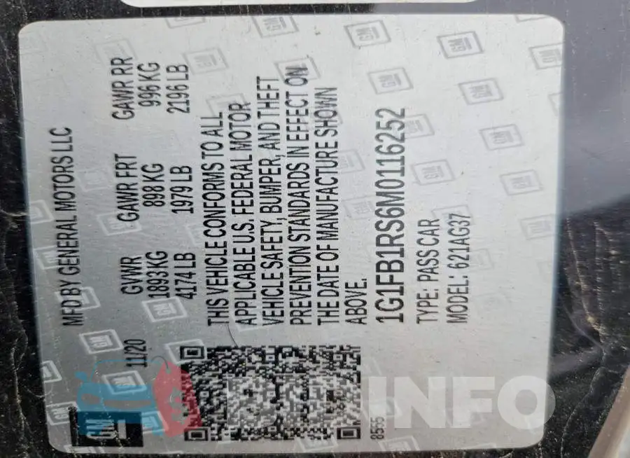 1G1FB1RS6M0116252 Photo# 12