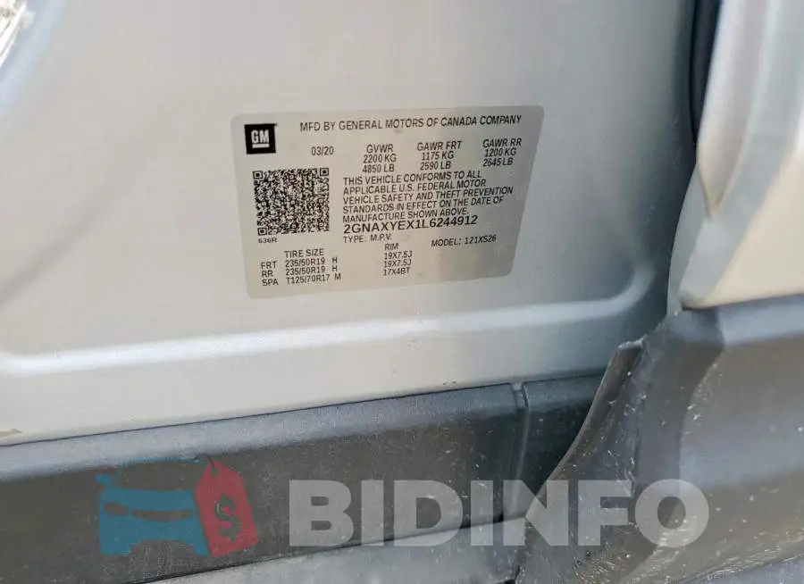 2GNAXYEX1L6244912 Photo# 12