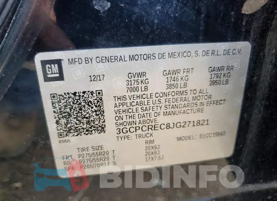 3GCPCREC8JG271821 Photo# 12