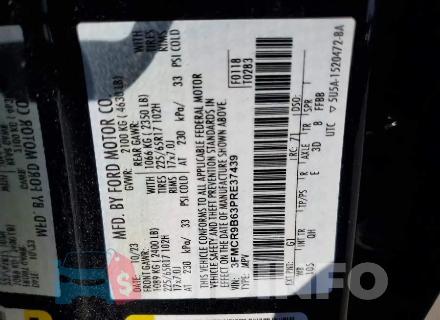 3FMCR9B63PRE37439 Photo# 14