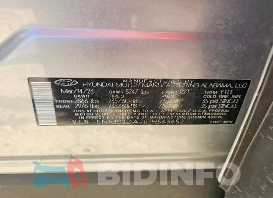 5NMS2DAJ1PH563652 Photo# 13