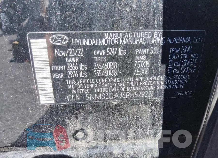 5NMS3DAJ6PH529221 Photo# 13