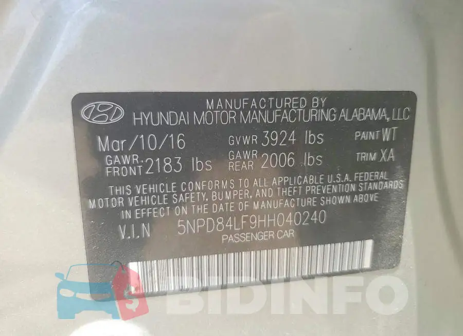 5NPD84LF9HH040240 Photo# 12