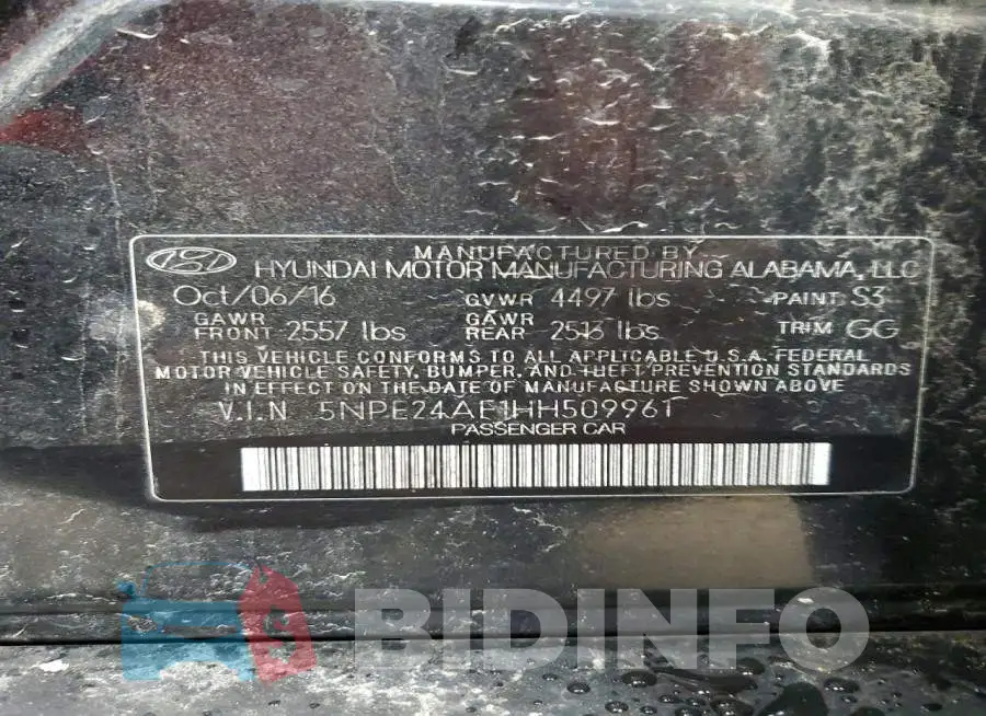 5NPE24AF1HH509961 Photo# 13