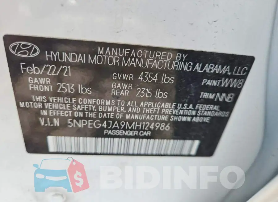 5NPEG4JA9MH124986 Photo# 12