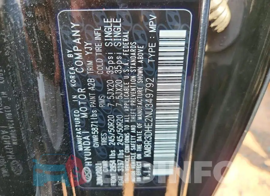 KM8R3DHE2NU349792 Photo# 13