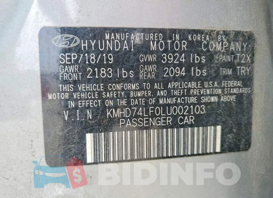 KMHD74LF0LU002103 Photo# 12