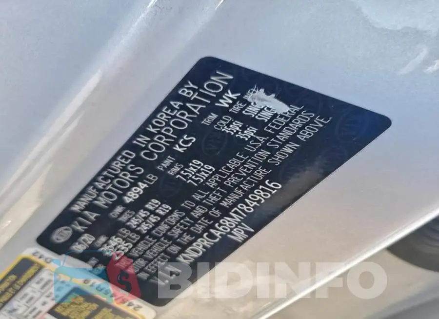 KNDPRCA68M7849816 Photo# 13