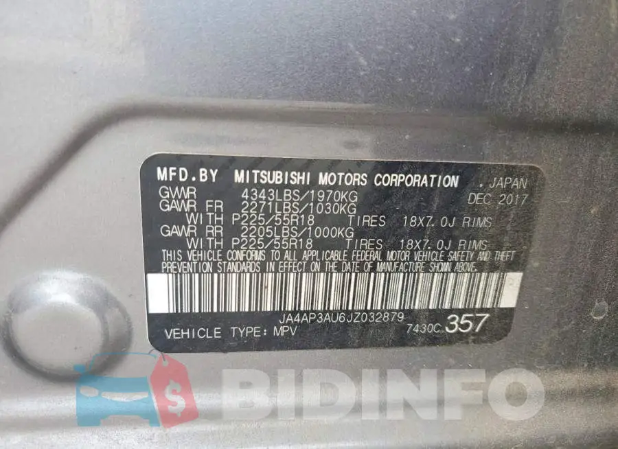 JA4AP3AU6JZ032879 Photo# 12
