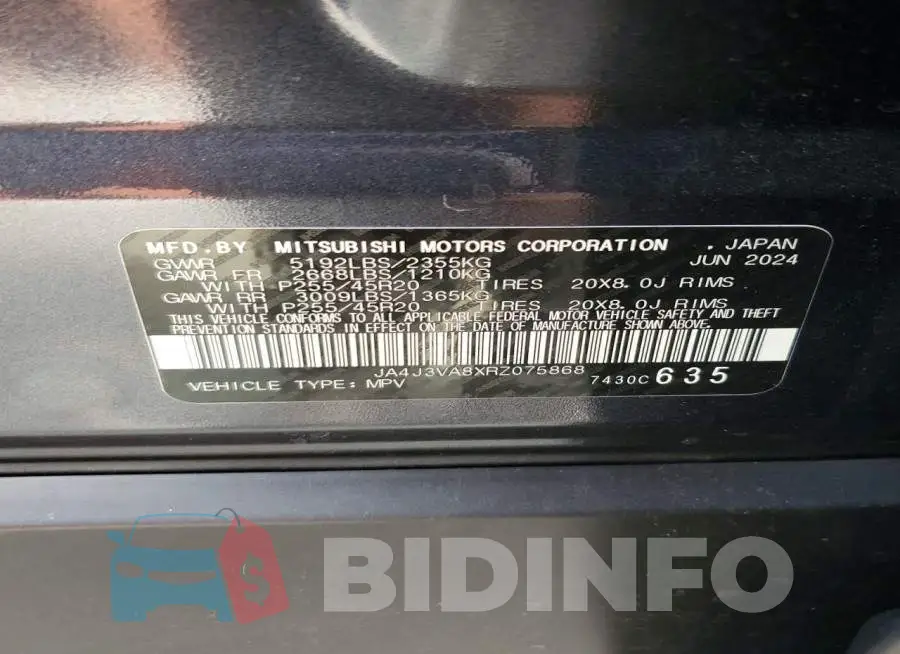 JA4J3VA8XRZ075868 Photo# 13
