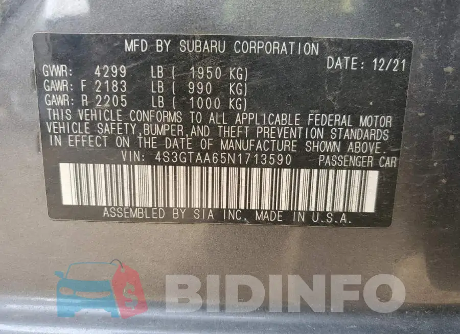 4S3GTAA65N1713590 Photo# 13