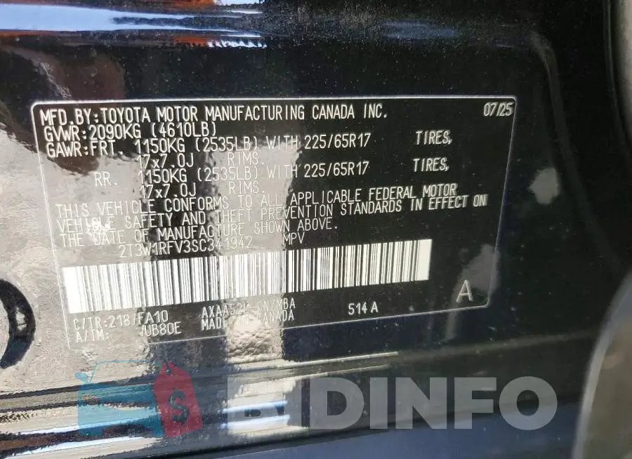 2T3W1RFV3SC341942 Photo# 13
