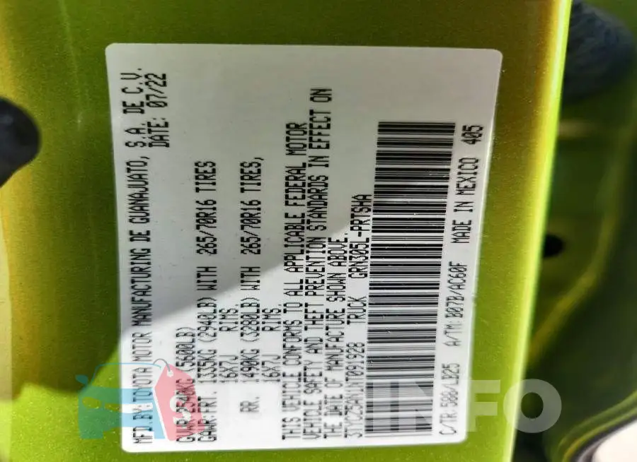 3TYCZ5AN1NT091928 Photo# 12