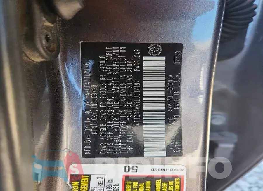 4T1C31AK4LU017497 Photo# 13