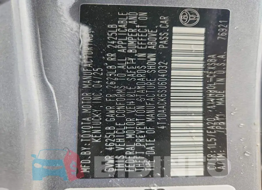 4T1DAACK6SU604032 Photo# 12