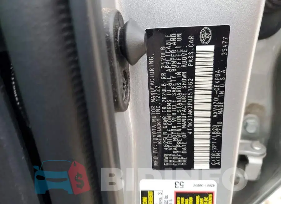 4T1K31AK3PU051562 Photo# 12