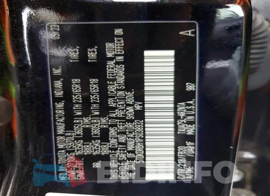 5TDKDRBH1PS038932 Photo# 12