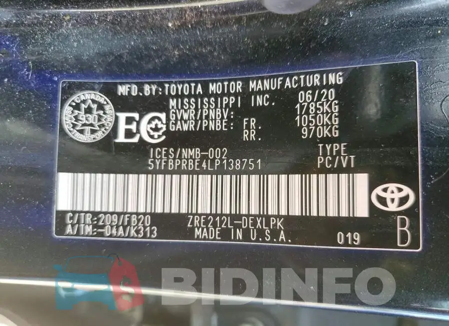 5YFBPRBE4LP138751 Photo# 13