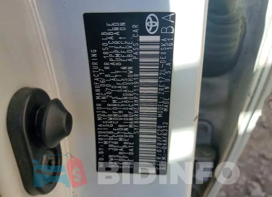 5YFBURHEXHP711918 Photo# 13