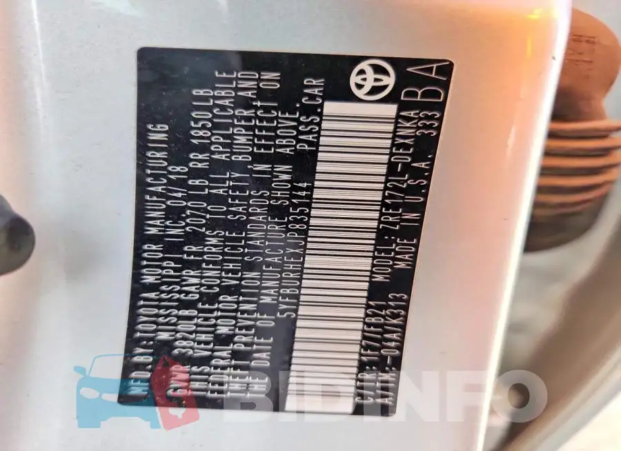 5YFBURHEXJP835144 Photo# 12