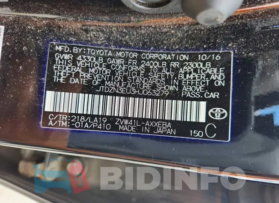 JTDZN3EU3HJ063279 Photo# 12