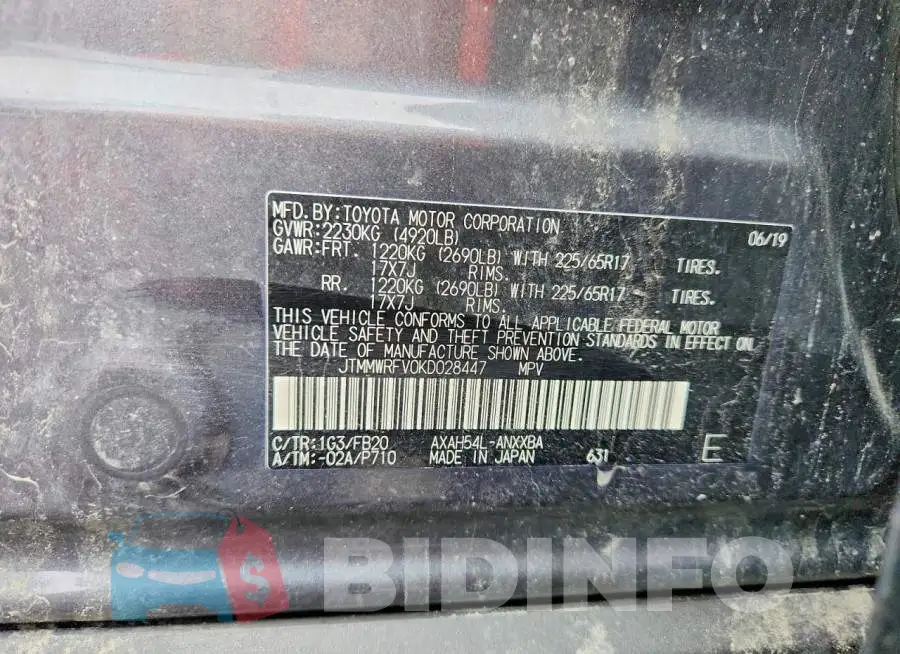 JTMMWRFV0KD028447 Photo# 13