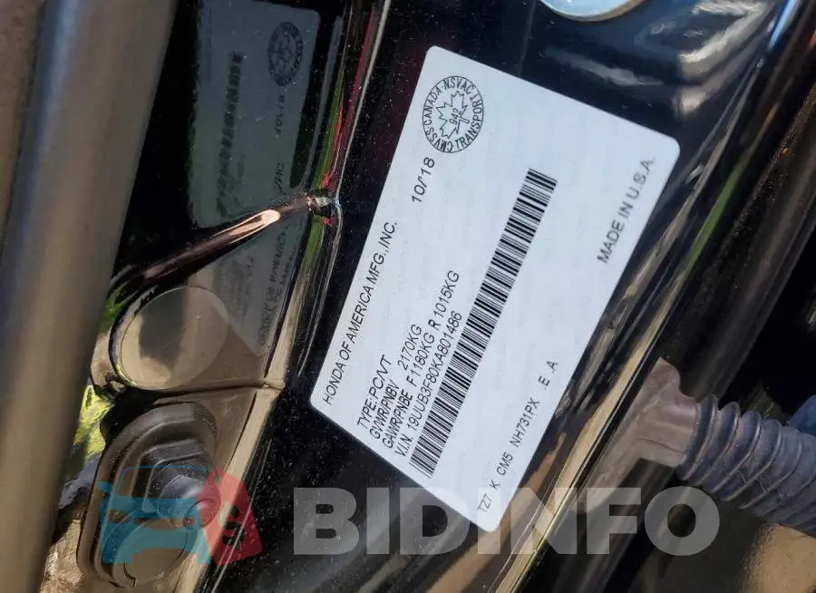 19UUB3F80KA801486 Photo# 12