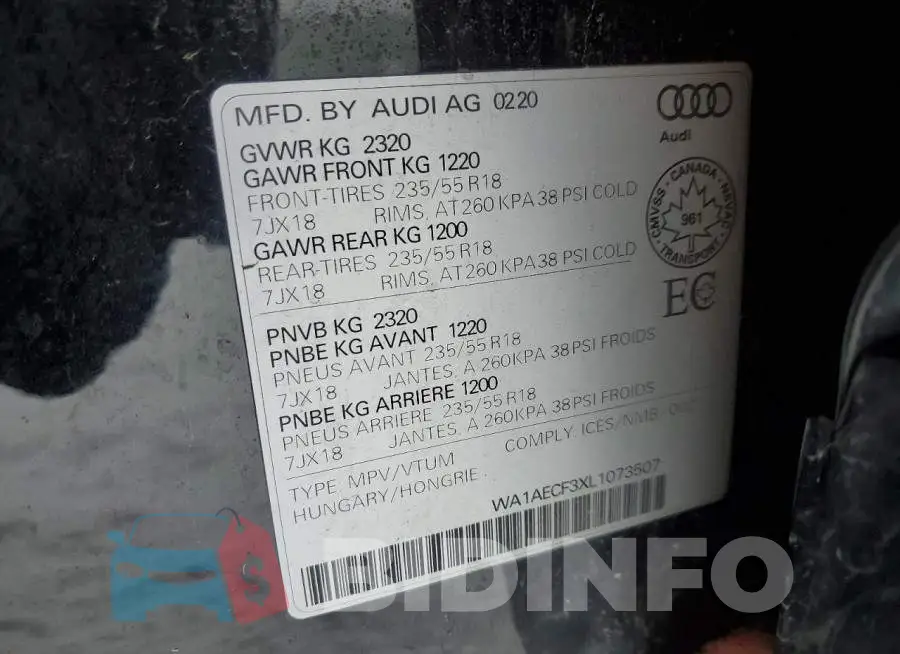 WA1AECF3XL1073507 Photo# 13