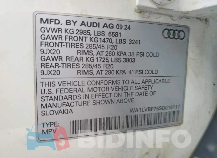 WA1LVBF75SD016117 Photo# 13