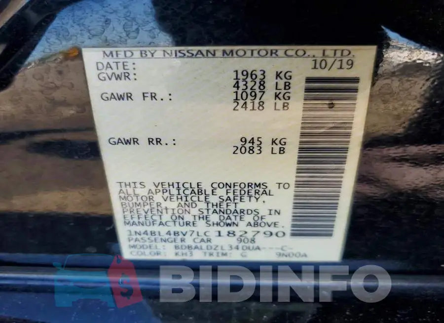 1N4BL4BV7LC182790 Photo# 13