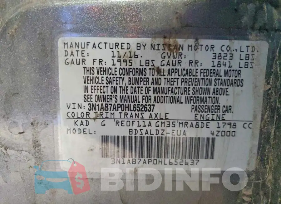 3N1AB7AP0HL652637 Photo# 12