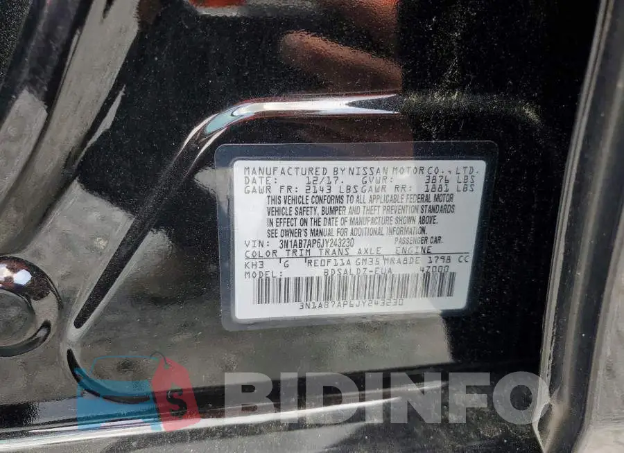 3N1AB7AP6JY243230 Photo# 12