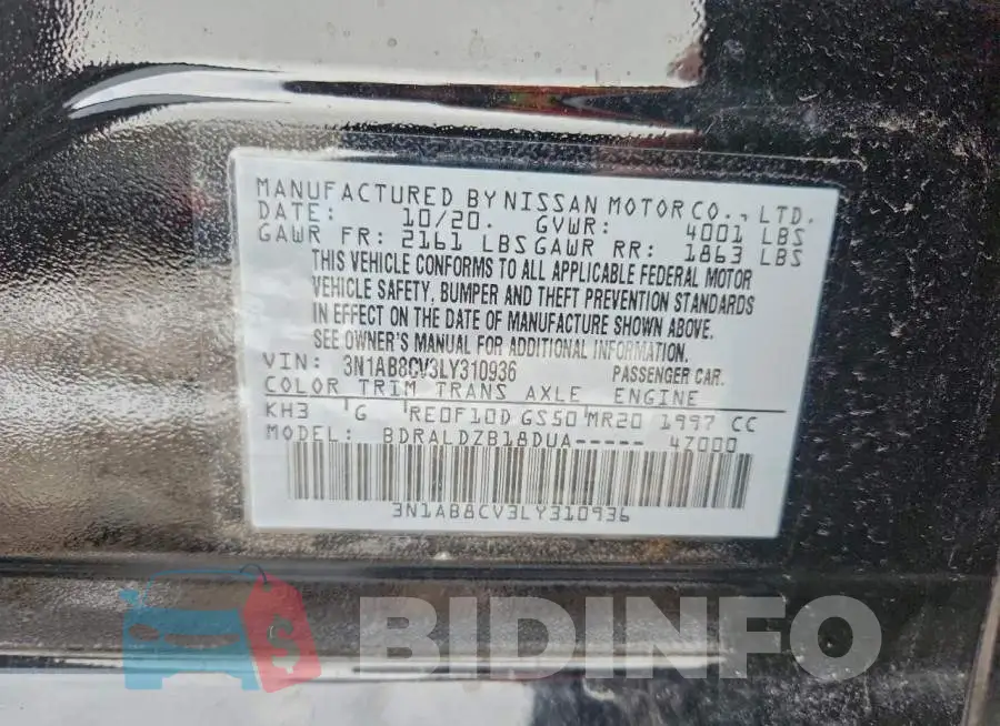 3N1AB8CV3LY310936 Photo# 12