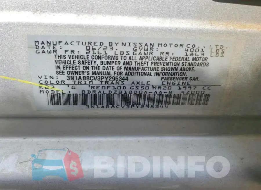 3N1AB8CV3PY295344 Photo# 13