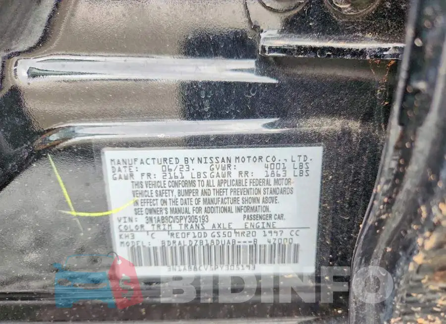 3N1AB8CV5PY305193 Photo# 12