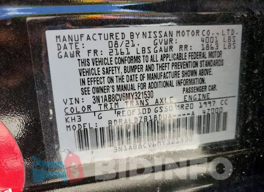 3N1AB8CV6MY321530 Photo# 12
