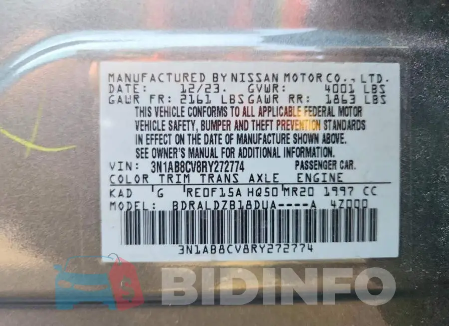 3N1AB8CV8RY272774 Photo# 12