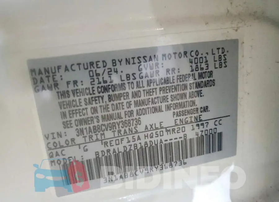 3N1AB8CV9RY368736 Photo# 12