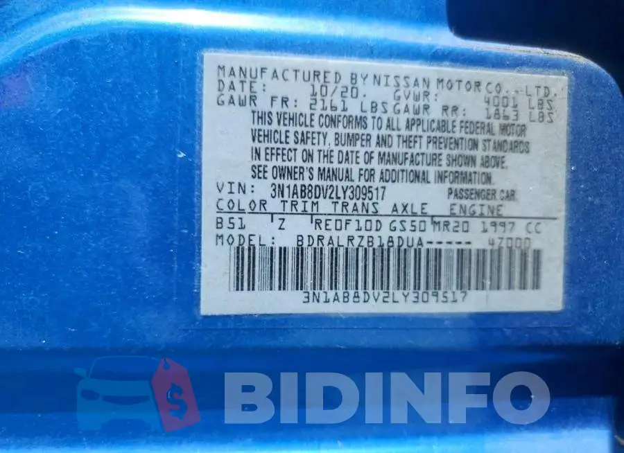 3N1AB8DV2LY309517 Photo# 12