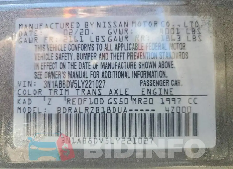 3N1AB8DV5LY221027 Photo# 12
