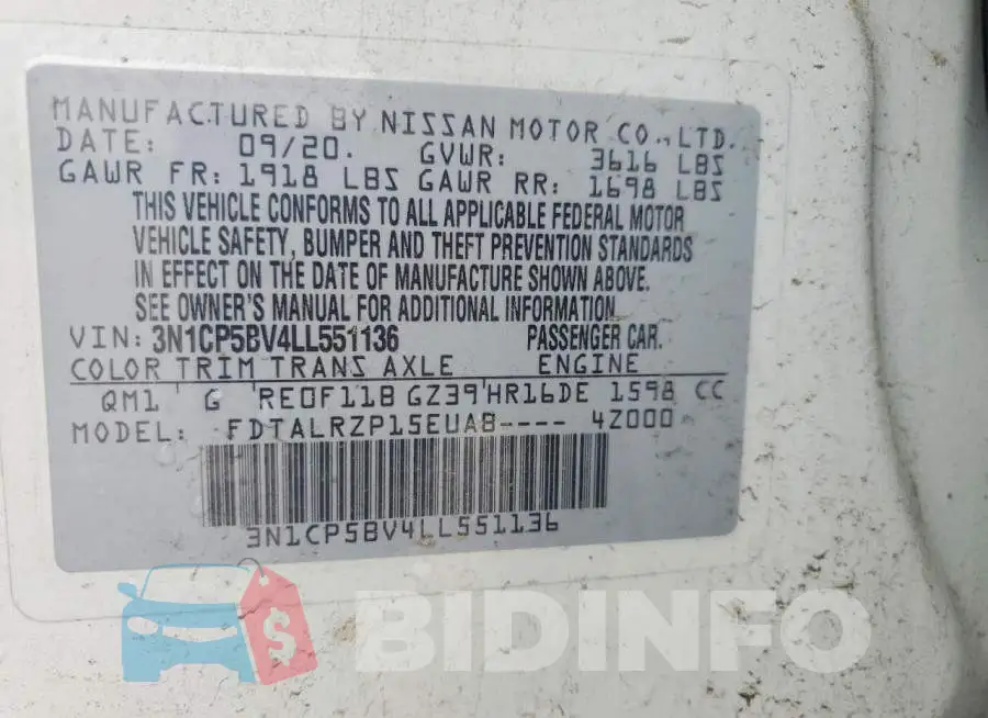 3N1CP5BV4LL551136 Photo# 13