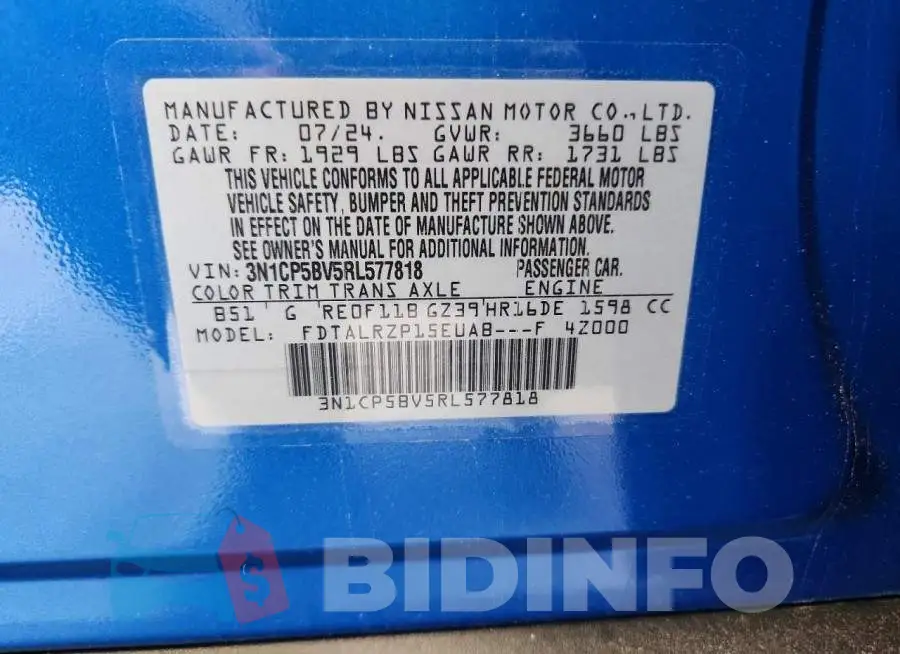 3N1CP5BV5RL577818 Photo# 12