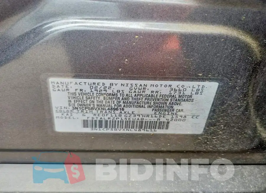3N1CP5BVXNL489616 Photo# 12