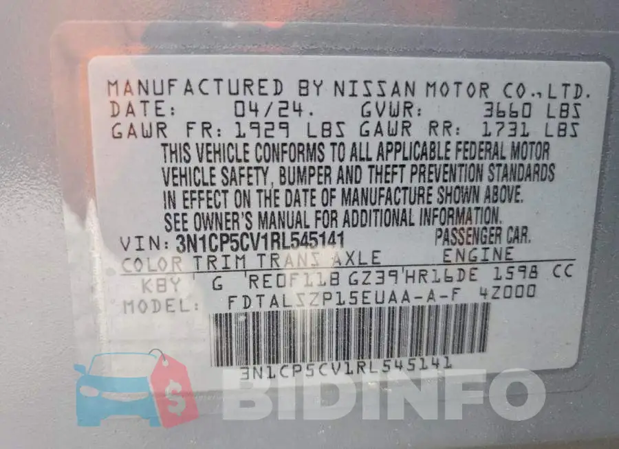 3N1CP5CV1RL545141 Photo# 12