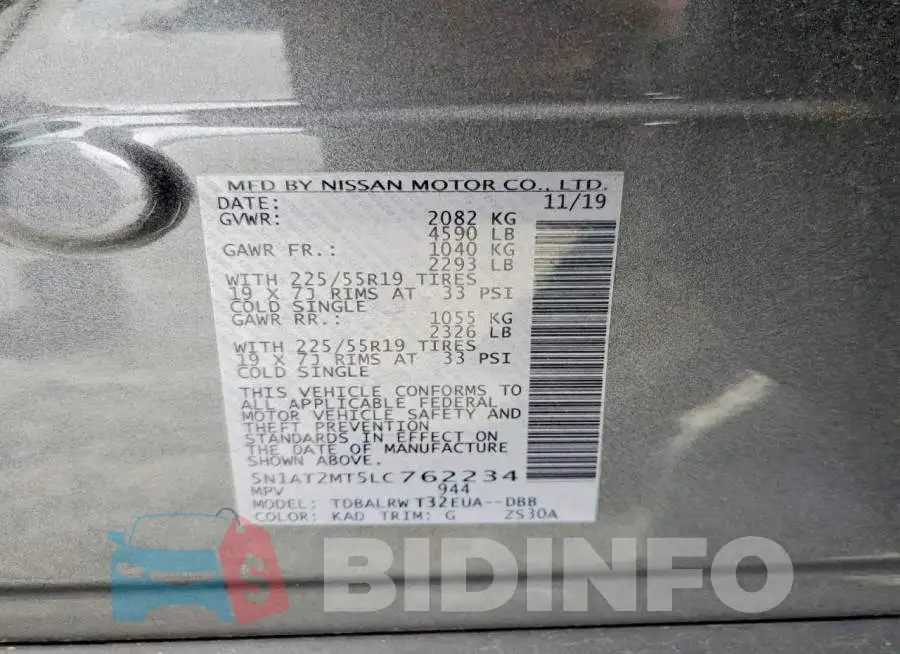 5N1AT2MT5LC762234 Photo# 13