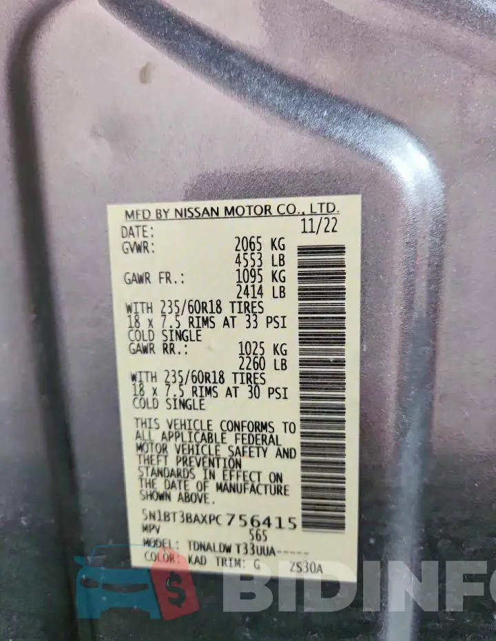 5N1BT3BAXPC756415 Photo# 13
